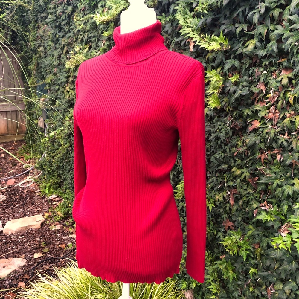PENDLETON Cranberry/Red Turtleneck Sweater Size M